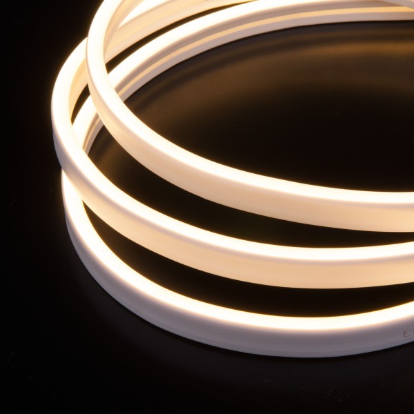 Светодиодный гибкий неон 24 В 10 Вт/м 120 Led/м 2835 IP65, теплый белый 3300K, 5м 24V 10W 120Led 2835 IP65