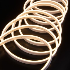 Светодиодный гибкий неон 24 В 10 Вт/м 120 Led/м 2835 IP65, теплый белый 3300K, 5м 24V 10W 120Led 2835 IP65