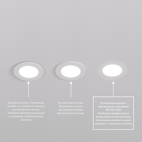 DK3101-BK Встраиваемый влагозащищенный светильник, IP65, до 10 Вт, LED, GU5,3, черный