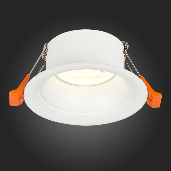 ST200.508.01 Св-к встр. Белый GU10 1*50W D89xH40 220V Без ламп Встраиваемые светильники