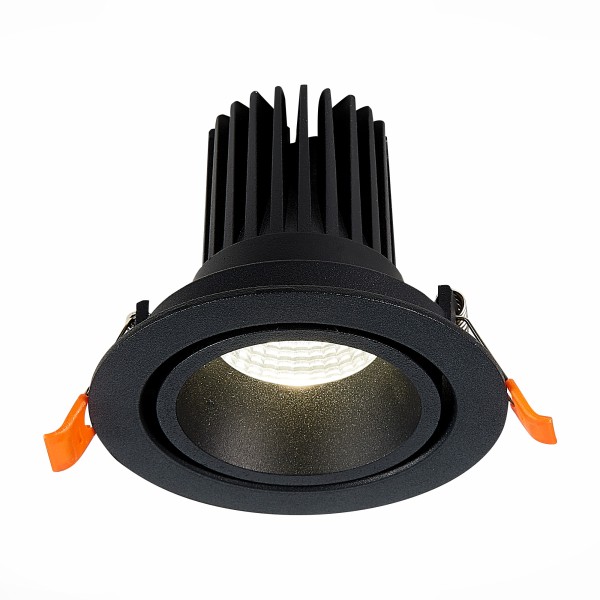 ST705.448.10 Св-к встр. Черный LED 1*10W 4000K 750Lm Ra>90 38° IP20 D102xH85 170-240V Встраиваемые светильники