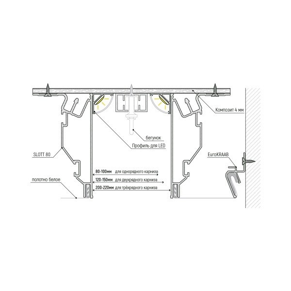 Профиль конструкционный Slott 80