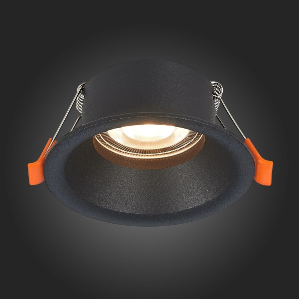 ST201.408.01 Св-к встр. Черный GU10 1*50W D89xH40 220V Без ламп Встраиваемые светильники