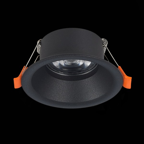 ST201.408.01 Св-к встр. Черный GU10 1*50W D89xH40 220V Без ламп Встраиваемые светильники