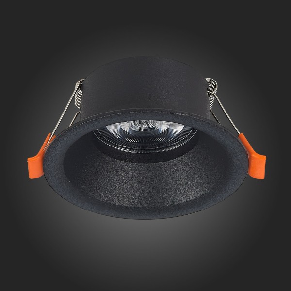 ST201.408.01 Св-к встр. Черный GU10 1*50W D89xH40 220V Без ламп Встраиваемые светильники