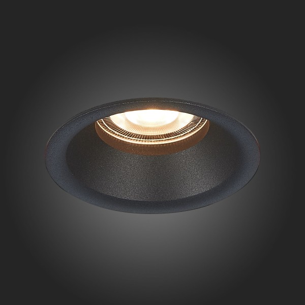 ST201.408.01 Св-к встр. Черный GU10 1*50W D89xH40 220V Без ламп Встраиваемые светильники