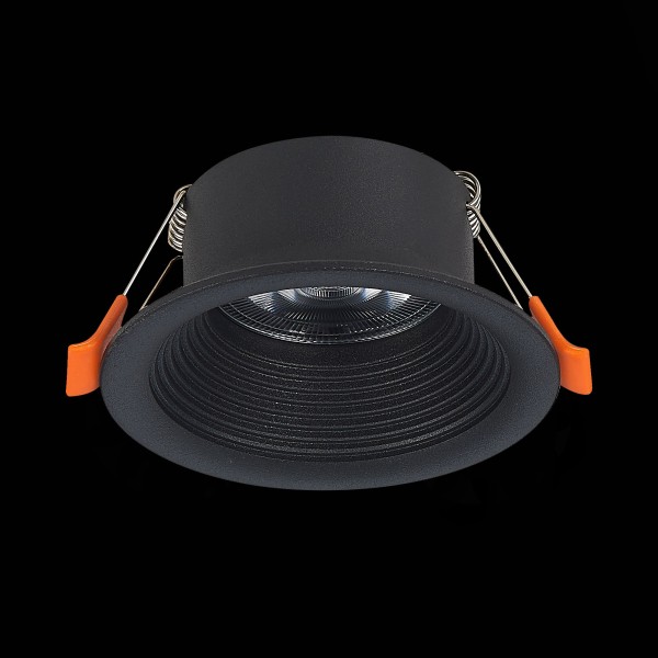 ST202.408.01 Св-к встр. Черный GU10 1*50W D89xH40 220V Без ламп Встраиваемые светильники