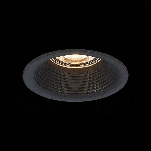 ST202.408.01 Св-к встр. Черный GU10 1*50W D89xH40 220V Без ламп Встраиваемые светильники