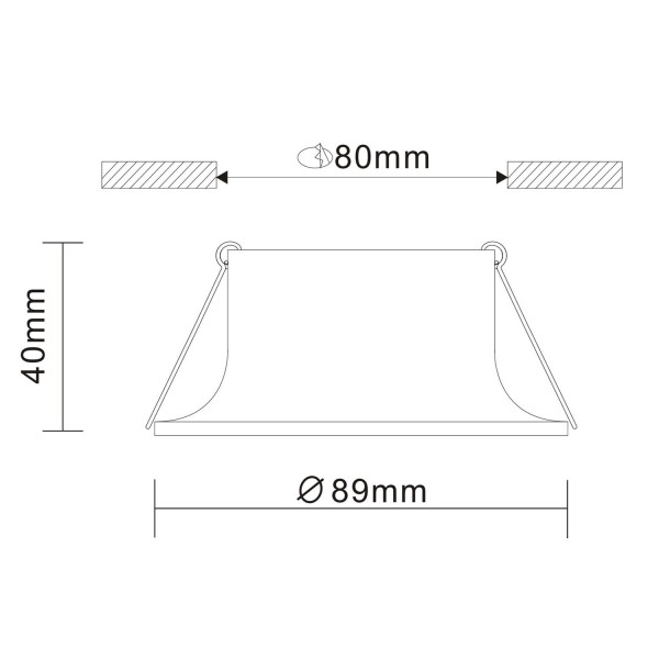 ST202.408.01 Св-к встр. Черный GU10 1*50W D89xH40 220V Без ламп Встраиваемые светильники