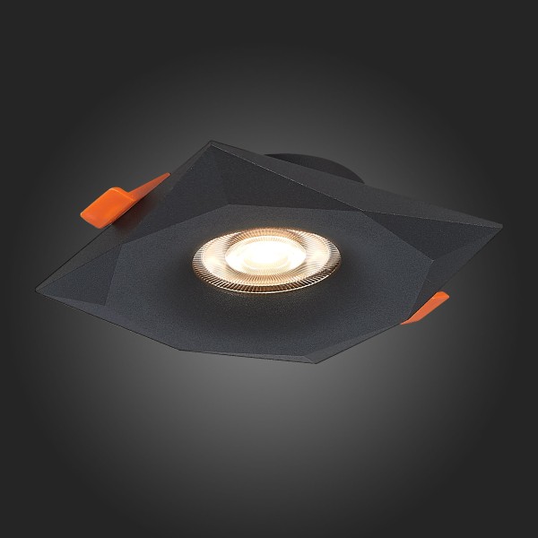 ST203.408.01 Св-к встр. Черный GU10 1*50W L95xW95xH25 220V Без ламп Встраиваемые светильники