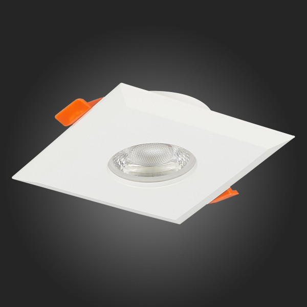 ST204.508.01 Св-к встр. Белый GU10 1*50W  L94xW94xH25 220V Без ламп Встраиваемые светильники