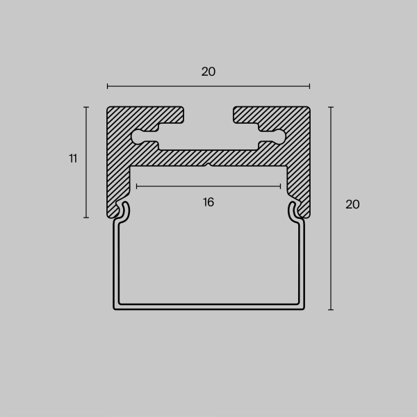 Комплектующие к светодиодной ленте Led Strip ALM-2020B-S-2M