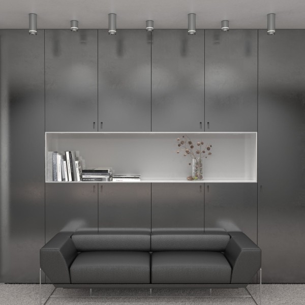 Накладной светодиодный светильник DLR022 12W 4200K хром