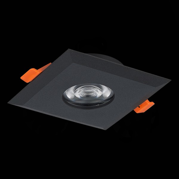 ST204.408.01 Св-к встр. Черный GU10 1*50W L94xW94xH25 220V Без ламп Встраиваемые светильники