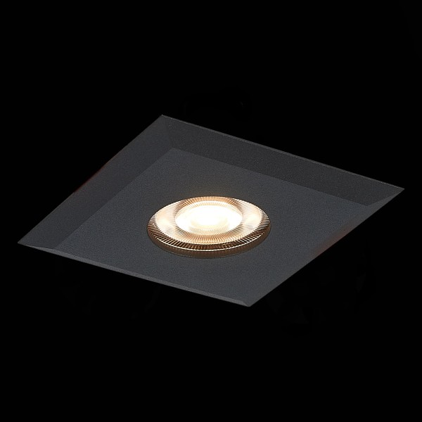 ST204.408.01 Св-к встр. Черный GU10 1*50W L94xW94xH25 220V Без ламп Встраиваемые светильники