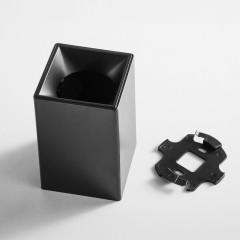 213337 Рамка (светильник) PVC д/LED-модулей 941хх и LED-ламп D50мм RULLO QUAD ЧЕРНЫЙ