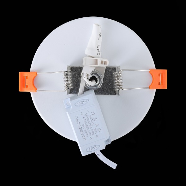 ST104.502.06 Светильник встраиваемый Белый LED 1*6W 3000K 468Lm Ra>80 120° IP20 D110xH20 170-240V Встраиваемые светильники