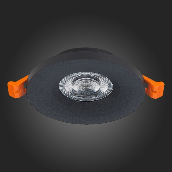 ST205.408.01 Св-к встр. Черный GU10 1*50W  D95xH27 220V Без ламп Встраиваемые светильники