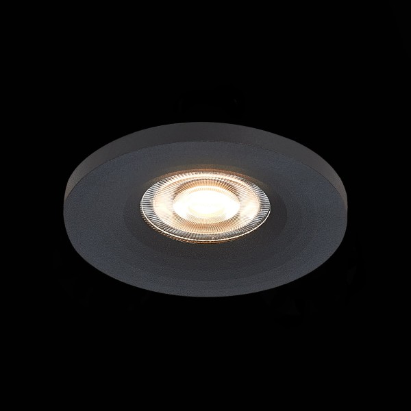 ST205.408.01 Св-к встр. Черный GU10 1*50W  D95xH27 220V Без ламп Встраиваемые светильники