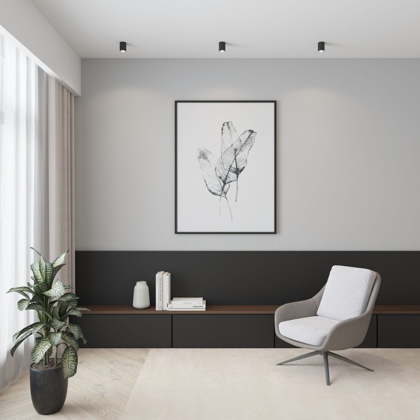 DK3110-BK Светильник накладной IP 20, 10 Вт, GU5.3, LED, черный, пластик