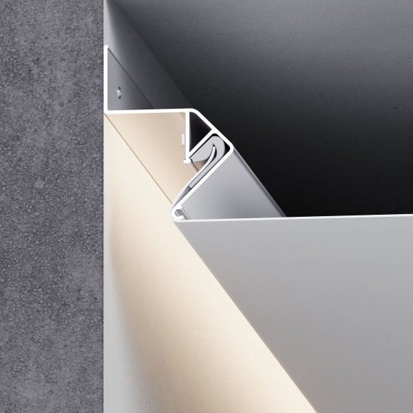 Теневой профиль для натяжных потолков для светодиодной ленты (под ленту до 10 mm) LL-2-ALP020