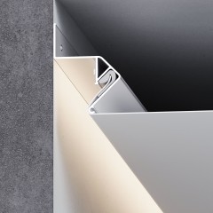 Теневой профиль для натяжных потолков для светодиодной ленты (под ленту до 10 mm) LL-2-ALP020
