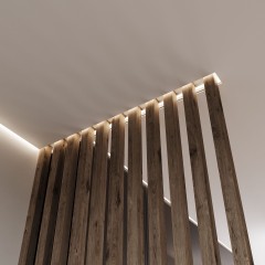 Теневой профиль для натяжных потолков для светодиодной ленты (под ленту до 10 mm) LL-2-ALP020