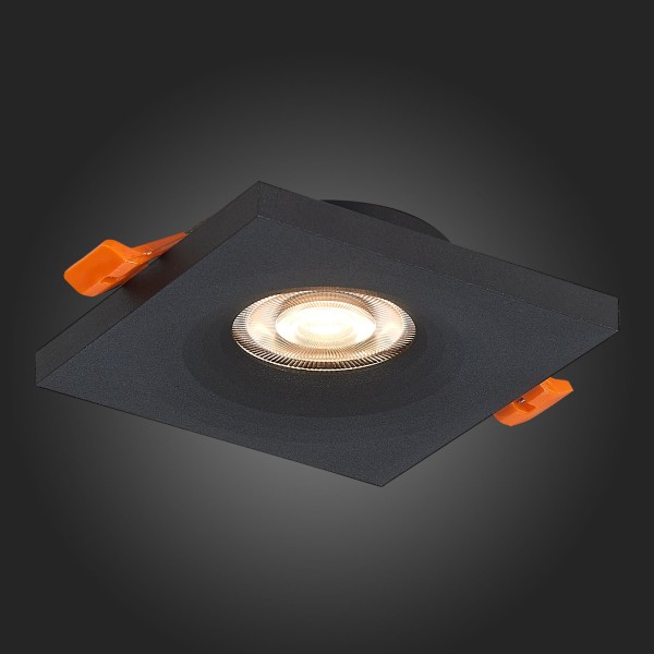 ST205.418.01 Св-к встр. Черный GU10 1*50W L94xW94xH27 220V Без ламп Встраиваемые светильники