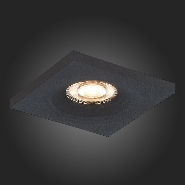 ST205.418.01 Св-к встр. Черный GU10 1*50W L94xW94xH27 220V Без ламп Встраиваемые светильники