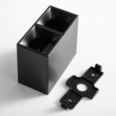 213367 Рамка (светильник) PVC д/LED-модулей 941хх и LED-ламп D50мм RULLO 2x QUAD ЧЕРНЫЙ