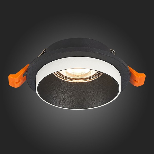 ST206.408.01 Св-к встр. Черный GU10 1*50W  D92xH38 220V Без ламп Встраиваемые светильники