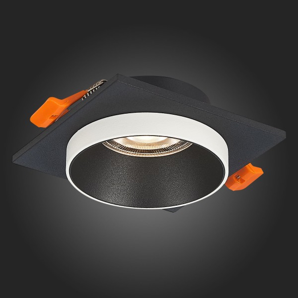 ST206.418.01 Св-к встр. Черный GU10 1*50W  L92xW92xH38 220V Без ламп Встраиваемые светильники