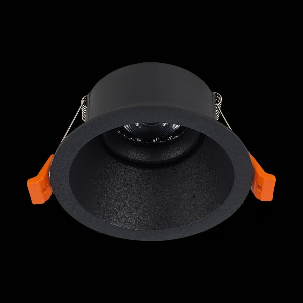 ST207.408.01 Св-к встр. Черный GU10 1*50W  D103xH52 220V Без ламп Встраиваемые светильники