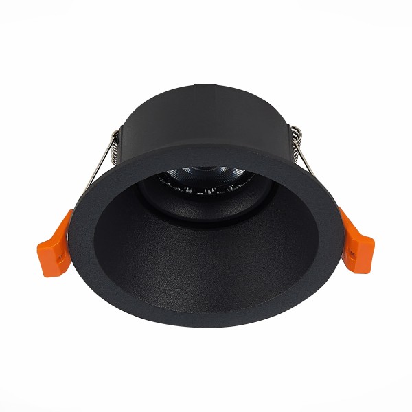 ST207.408.01 Св-к встр. Черный GU10 1*50W  D103xH52 220V Без ламп Встраиваемые светильники