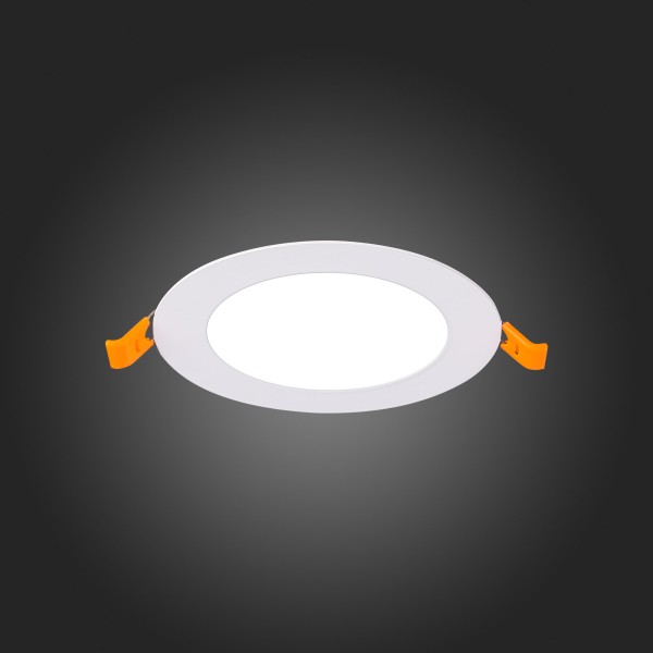 ST209.538.06 Св-к встр. Белый LED 1*6W 3000K 330Lm Ra80 110° IP20 D120xH8 90-265V Встраиваемые светильники