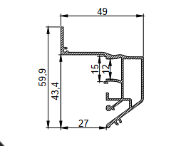 Профиль LumFer Volat безрамный парящий потолок