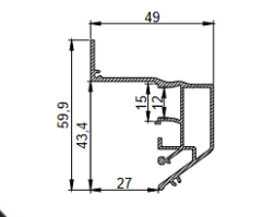 Профиль LumFer Volat безрамный парящий потолок