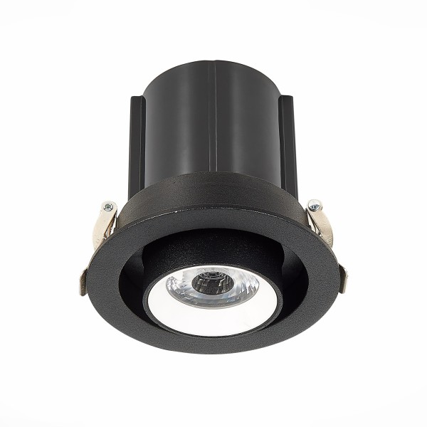 ST702.438.12 Св-к встр. Черный LED 1*12W 3000K 900Lm Ra80 24° IP20 D90xH92 180-240V Встраиваемые светильники