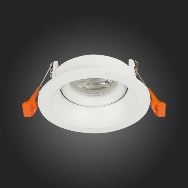 ST208.508.01 Св-к встр. Белый GU10 1*50W  D94xH40 220V Без ламп Встраиваемые светильники