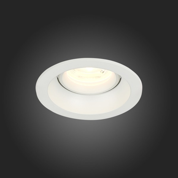 ST208.508.01 Св-к встр. Белый GU10 1*50W  D94xH40 220V Без ламп Встраиваемые светильники