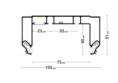 Карнизный профиль Gardina2 05 ОКОП двухрядный ПФ3255
