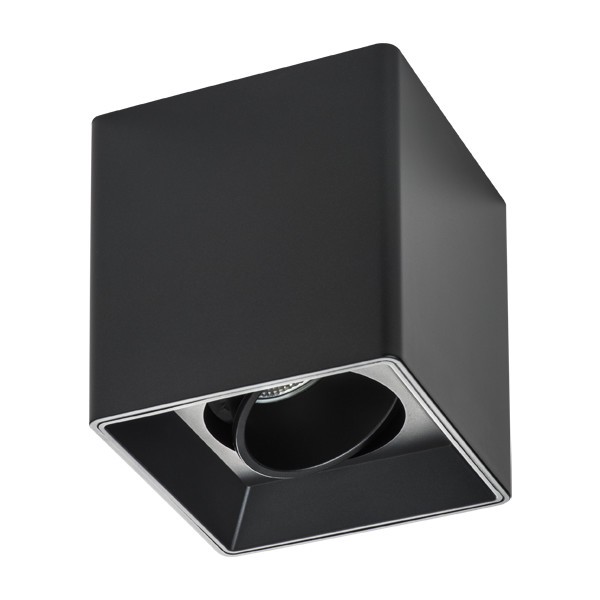 052067 Светильник PVC RETTANGO GU10 ЧЕРНЫЙ