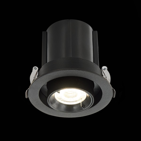 ST702.348.12 Св-к встр. Черный LED 1*12W 4000K 900Lm Ra80 24° IP20 D90xH92 180-240V Встраиваемые светильники