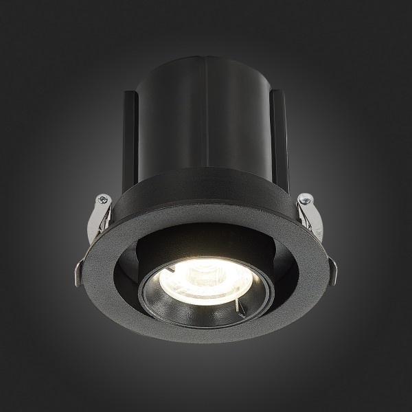 ST702.348.12 Св-к встр. Черный LED 1*12W 4000K 900Lm Ra80 24° IP20 D90xH92 180-240V Встраиваемые светильники