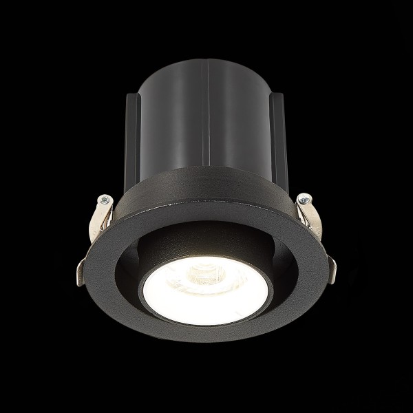 ST702.448.12 Св-к встр. Черный LED 1*12W 4000K 900Lm Ra80 24° IP20 D90xH92 180-240V Встраиваемые светильники
