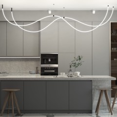 Подвесной трос для круглого гибкого неона Full light черный 2 м FL 2830 черный