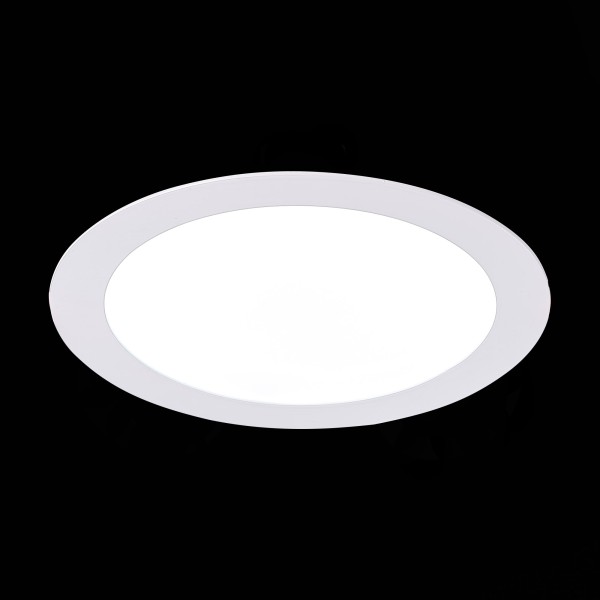 ST209.538.15 Св-к встр. Белый LED 1*15W 3000K 1 020Lm Ra80 110° IP20 D190xH8 90-265V Встраиваемые светильники