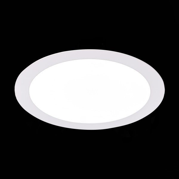 ST209.538.18 Св-к встр. Белый LED 1*18W 3000K 1 296Lm Ra80 110° IP20 D225xH8 90-265V Встраиваемые светильники