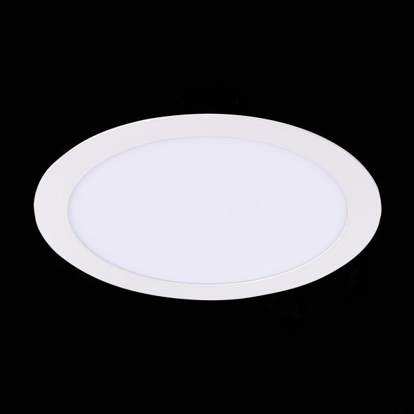 ST209.538.18 Св-к встр. Белый LED 1*18W 3000K 1 296Lm Ra80 110° IP20 D225xH8 90-265V Встраиваемые светильники