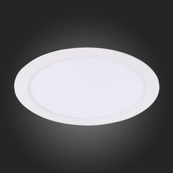 ST209.538.18 Св-к встр. Белый LED 1*18W 3000K 1 296Lm Ra80 110° IP20 D225xH8 90-265V Встраиваемые светильники